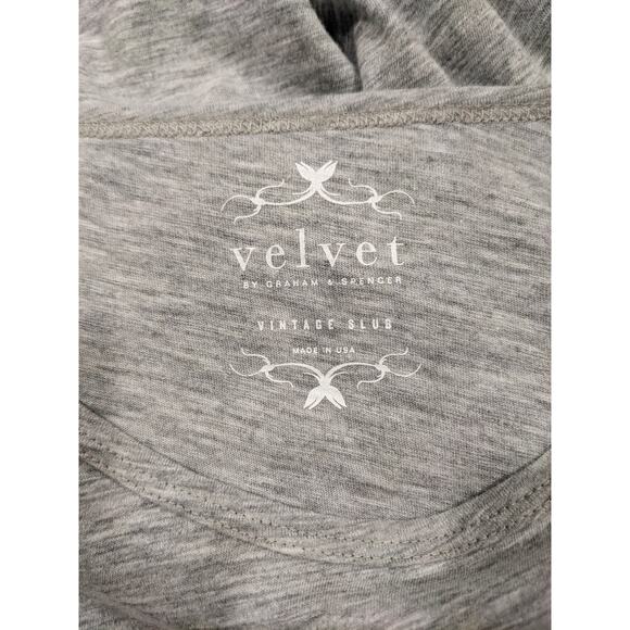 Velvet Graham Heather Grey Salome Cotton Vintage Slub Dress Medium - Picture 9 of 9